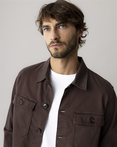 Mos Mosh Gallery - MMGMatteo Soft Overshirt - Black Coffeee